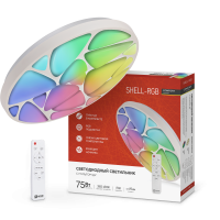 Светильник светодиод 75Вт 230В 3000-6500K 6000Лм 495x85мм с пультом ДУ COMFORT SHELL-RGB IN HOME (1/3) Снят