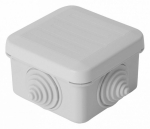 Коробка распаячная IP55 с эластичным гермовводом 70х70х40 серая PLEXUP