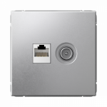 Розетка 2гн комп+ТВ RJ45+TV с/у алюминий механизм кат.5е ArtGallery Systeme Electric (1/5/20) Розетка 2гн комп+ТВ RJ45+TV с/у алюминий механизм кат.5е ArtGallery Systeme Electric (1/5/20)