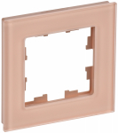 Рамка 1гн стекло персиковый матовый РУ-1-2-БрП BRITE IEK (5/100)