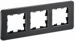 Рамка 3гн металл черный РУ-3-1-Бр RE BRITE IEK (5/50)