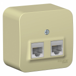 Розетка 2гн комп+комп RJ45+RJ45 о/у крем изол.пласт. кат.5е IP20 Blanca Schneider Electric (1/10) Розетка 2гн комп+комп RJ45+RJ45 о/у крем изол.пласт. кат.5е IP20 Blanca Schneider Electric (1/10)