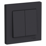 Выключатель 2кл с/у карбон в сборе AtlasDesign Systeme Electric (5)
