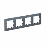 Рамка 4гн грифель/дымчатый черный AtlasDesign AIR Systeme Electric (1/5)