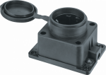 Колодка 1гн с З/К черная каучук с крышкой настенная NCA-BLR1-01-16A-E-IP44-BL Navigator