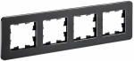 Рамка 4гн металл черный РУ-4-1-Бр RE BRITE IEK (5/50)