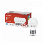 Лампа светодиодная LED-ШАР-VC 4PACK 11Вт 230В Е27 6500К 1050Лм (4шт./упак) IN HOME