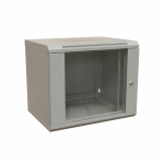 WRline Шкаф настенный 19-дюймовый (19"), 15U, 775x600х450мм, стеклянная дверь, цвет серый (RAL 7035) (разобранный)