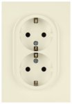Розетка ЭРА Arktik 16-2105-02 двойная с заземлением 2X2P+E Schuko со шторками 16А-250В слоновая кость Розетка ЭРА Arktik 16-2105-02 двойная с заземлением 2X2P+E Schuko со шторками 16А-250В слоновая кость