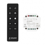 INTELLIGENT ARLIGHT Диммер SMART-SET-TRIAC-601-72-DIM-PD-IN Black (230V, 1x1.5A, ПДУ 10кн, 2.4G) (IARL, IP20 Пластик, 5 лет)
