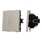 Механизм выключателя двухклавишный проходной LED SWT-NOBE-MKP2-SFPL-L-CA (230V, 10A) (Arlight, Кашемир) Механизм выключателя двухклавишный проходной LED SWT-NOBE-MKP2-SFPL-L-CA (230V, 10A) (Arlight, Кашемир)
