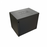 WRline Шкаф настенный 19-дюймовый (19"), 15U, 775x600х450мм, стеклянная дверь, цвет черный (RAL 9004) (разобранный)
