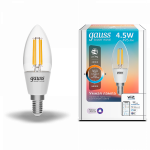 Лампа светодиод 4,5Вт 495Лм 2000-6500К С35 E14 изм.цвет.темп.+дим. LED Gauss Smart Home Filament 1/10/40