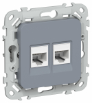 FLITE Роз. 2-я комп. RJ45 кат.6 UTP РК6-2-0-ФлМ мар. IEK FLITE Роз. 2-я комп. RJ45 кат.6 UTP РК6-2-0-ФлМ мар. IEK