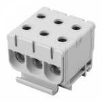 Клемма вводная силовая КВС 6-50мм² 3-рядная серая REXANT