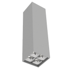 Светодиодный светильник VARTON DL-Box Reflect Multi 2x2 накладной 10 Вт 3000 К 80х80х300 мм RAL7045 серый муар 35°x75°