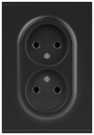 Розетка ЭРА Arktik 16-2107-05 без заземления двойная 2X2P 16А-250В антрацит Розетка ЭРА Arktik 16-2107-05 без заземления двойная 2X2P 16А-250В антрацит