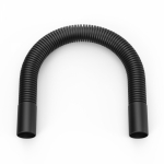 Поворот гибкий гофрированный универсальный чёрный d32 мм (15шт/75шт уп/кор) Промрукав