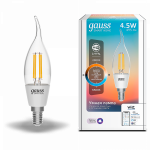 Лампа светодиод 4,5Вт 495Лм 2000-6500К СF35 E14 изм.цвет.темп.+дим. LED Gauss Smart Home Filament 1/10/40