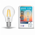 Лампа светодиод 6,5Вт 806Лм 2000-6500К А60 E27 изм.цвет.темп.+дим. LED Gauss Smart Home Filament 1/10/40