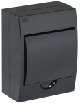 Бокс ЩРН-П-6мод настен пласт чер (дв.прозр) IP41 KREPTA IEK (1/20)