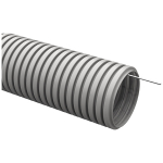 Труба гофрированная ПВХ с/з легкая d25 серая,25м PLEXUP