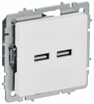 BRITE Роз. USB A+A 3,1А РЮ10-1-БрАБ а/б IEK