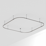 Основание ART-APRIORI-QUADRAT-SOFT-ROD-400-3500x3500 (BK) (Arlight, IP20 Металл, 3 года)