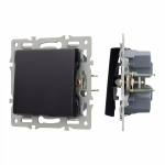 Механизм выключателя одноклавишный перекрёстный SWT-MKX1-PL-BK (250V, 16A) (Arlight, -) Механизм выключателя одноклавишный перекрёстный SWT-MKX1-PL-BK (250V, 16A) (Arlight, -)