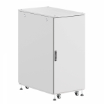 Шкаф напольный разобранный 19   IT-CQE-N 24U 600x1000мм, крыша с вырубкой, сплошная металл и сплошная металл, одинарные боковые панели, серый RAL7035