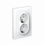 Розетка 2гн с З/К с/у белый в сборе 16А AtlasDesign Systeme Electric (1/10) Розетка 2гн с З/К с/у белый в сборе 16А AtlasDesign Systeme Electric (1/10)