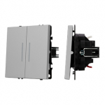ARL NOBE Выключатель звонковый 2 кл подсветка софт-тач никель SWT-MKR2-SFPL-L-IS (250V, 10A) (Arlight, -) ARL NOBE Выключатель звонковый 2 кл подсветка софт-тач никель SWT-MKR2-SFPL-L-IS (250V, 10A) (Arlight, -)