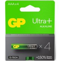 Элемент питания LR03 (AAA) алкалиновый 24AUPA21-2CRSB4 24А 4 шт бл. G-tech GP Ultra Plus Alkaline (40/320)