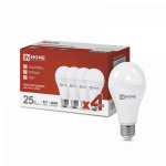 Лампа светодиодная LED-A65-VC 25Вт 230В Е27 4000К 2380Лм (4шт./упак) IN HOME Лампа светодиодная LED-A65-VC 25Вт 230В Е27 4000К 2380Лм (4шт./упак) IN HOME
