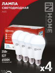 Лампа светодиодная LED-A65-VC 25Вт 230В Е27 6500К 2380Лм (4шт./упак) IN HOME