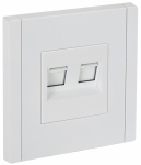 Розетка 2гн комп+комп RJ45+RJ45 с/у белый кат.5E FP233 FORTE&PIANO IEK (1/10/100)