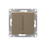 Механизм выключателя, двухклавишный, шампань Эпика EKF