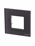 Рамка 1-пост. цвет коричневый Кофейный прозрачная глянцевый, стекло горизонт. и вертик., IP20 Zenit ABB