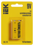 Элемент питания 6LR61 крона 9V алкалиновый бл. 1шт Optima IEK (1/10/120)