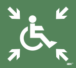 Этикетка самокл. 310х280мм "Безопасная зона МГН" IEK