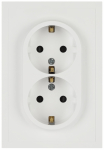 Розетка ЭРА Galaxy 15-2104-08 с заземлением двойная 2X2P+E Schuko 16А-250В IP20 белый матовый Розетка ЭРА Galaxy 15-2104-08 с заземлением двойная 2X2P+E Schuko 16А-250В IP20 белый матовый