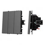 ARL NOBE Выключатель 3 кл софт-тач серый базальт SWT-MK03-SFPL-GR (250V, 10A) (Arlight, -) ARL NOBE Выключатель 3 кл софт-тач серый базальт SWT-MK03-SFPL-GR (250V, 10A) (Arlight, -)