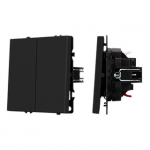 ARL NOBE Выключатель 2 кл софт-тач черный оникс SWT-MK02-SFPL-BK (250V, 10A) (Arlight, -) ARL NOBE Выключатель 2 кл софт-тач черный оникс SWT-MK02-SFPL-BK (250V, 10A) (Arlight, -)