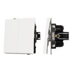 Механизм выключателя двухклавишный проходной SWT-TENDO-MKP2-SFPL-WH (230V, 10A) (Arlight, Матовый белый) Механизм выключателя двухклавишный проходной SWT-TENDO-MKP2-SFPL-WH (230V, 10A) (Arlight, Матовый белый)