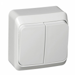 Выключатель 2кл с подсв о/у белый IP20 Этюд Systeme Electric  (1/25/200)