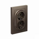 Розетка 2гн с З/К с/у мокко в сборе 16А AtlasDesign Systeme Electric (1/6) Розетка 2гн с З/К с/у мокко в сборе 16А AtlasDesign Systeme Electric (1/6)