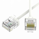 Патч-корд неэкранированный Ultra SLIM CAT6 U/UTP 4х2, 32 AWG, LSZH, белый, 0,3м