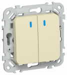 FLITE Выключ. 2-кл. прох. с инд. 10А ВС62-1-1-ФлН нав. IEK