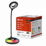 Светильник настольный светодиод 8Вт 6500К 640Лм RGB-подсветка, сенсор-диммер, адаптер черный ССО-21Ч IN HOME (1/32) Светильник настольный светодиод 8Вт 6500К 640Лм RGB-подсветка, сенсор-диммер, адаптер черный ССО-21Ч IN HOME (1/32)