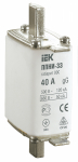 Плавкая вставка предохранителя ППНИ-33 40А 00С IEK (3/120)